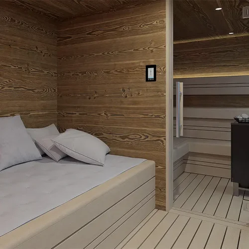 Aussensauna Thor Innenansicht