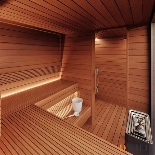 Aussensauna Innenansicht